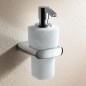Keuco Elegance - Distributeur de savon avec support, 220 ml, verre dépoli/chrome 11653019000