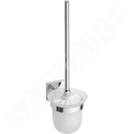 Sapho X-SQUARE - Balayette de toilette murale avec support, verre dépoli/chrome XQ301