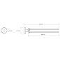 Sapho X-Round - Porte-serviettes rotatif, longeur 420 mm, chrome XR405