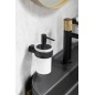 Sapho Gedy Pirenei - Distributeur de savon avec support, noir mat/verre satiné PI8114