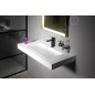 Sapho Gedy Pirenei - Distributeur de savon avec support, noir mat/verre satiné PI8114