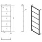 Sapho Ska - Porte-serviettes 450x1150 mm, blanc mat SKA511