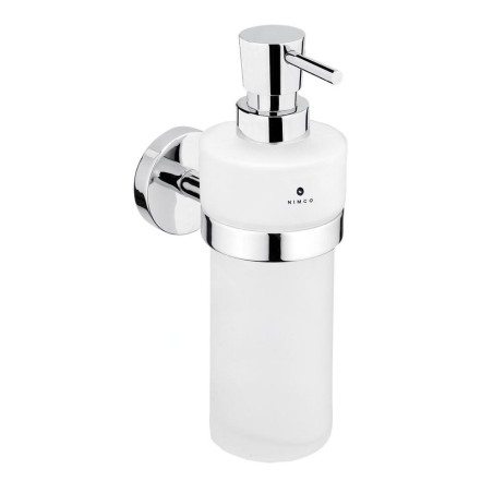 Nimco Unix - Distributeur de savon avec support, verre mat/chrome UN 13031W-T-26