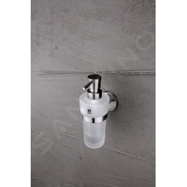 Nimco Unix - Distributeur de savon avec support, verre mat/chrome UN 13031W-T-26