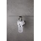 Nimco Unix - Distributeur de savon avec support, verre mat/chrome UN 13031W-T-26