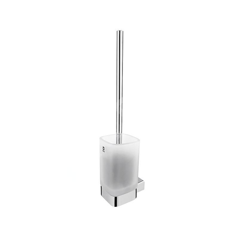 Nimco Kibo - Brosse WC murale avec support, verre mat / chrome Ki 14094CN-26