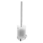 Nimco Kibo - Brosse WC murale avec support, verre mat / chrome Ki 14094CN-26