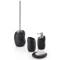 Sapho Accessoires de salle de bains Gedy - Brosse de toilette et réservoir à poser, noir mat 183314