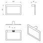 Sapho Gedy Pirenei - Porte-serviettes 230x150 mm, noir mat PI7014
