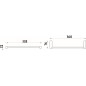 Nimco Bormo - Porte-serviettes, longueur 360 mm, chrome BR 11035-26