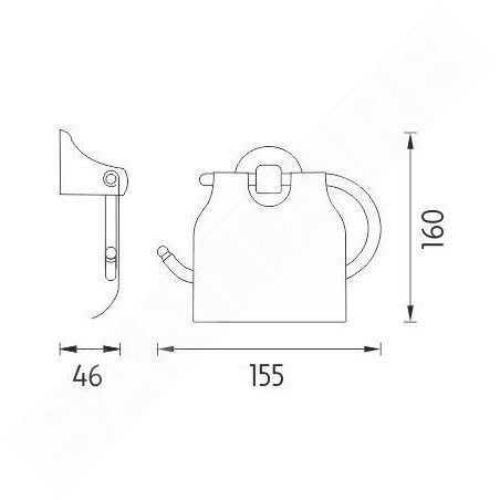 Nimco Monolit - Porte-papier de toilette avec couvercle, chrome MO 4055B-26