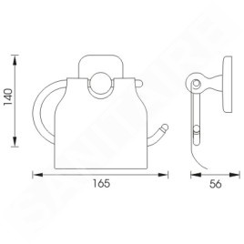 Nimco Simona - Porte-papier de toilette avec couvercle, chrome SI 7255B-26