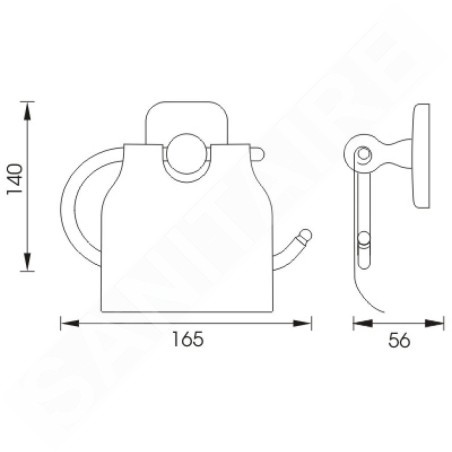 Nimco Simona - Porte-papier de toilette avec couvercle, chrome SI 7255B-26