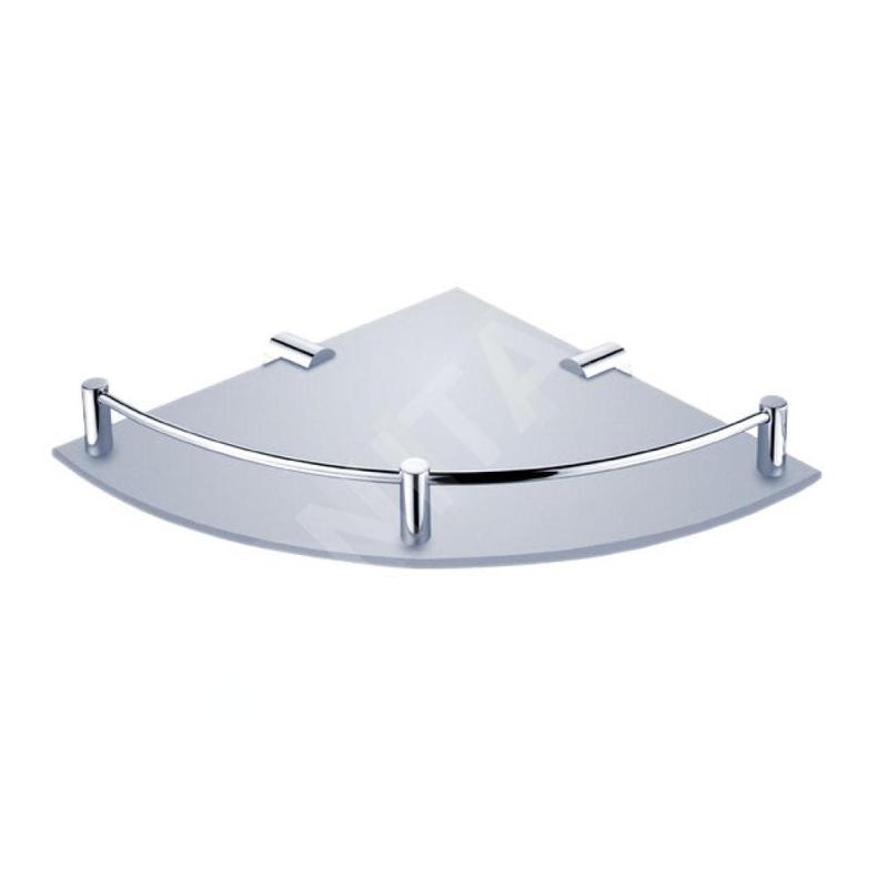 Nimco Bormo - Tablette d'angle, verre dépoli/chrome BR 11091RA-26