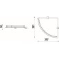 Nimco Bormo - Tablette d'angle, verre dépoli/chrome BR 11091RA-26
