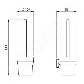 Novaservis Metalia 11 - Brosse de toilette, chromée 0133,0