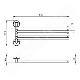 Novaservis Metalia 11 - Porte-serviettes, chrome 0146,0