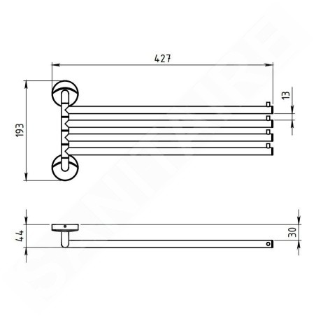 Novaservis Metalia 11 - Porte-serviettes, chrome 0146,0