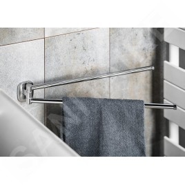 Aqualine Rumba - Porte-serviettes double, longueur 460 mm, chromé RB121