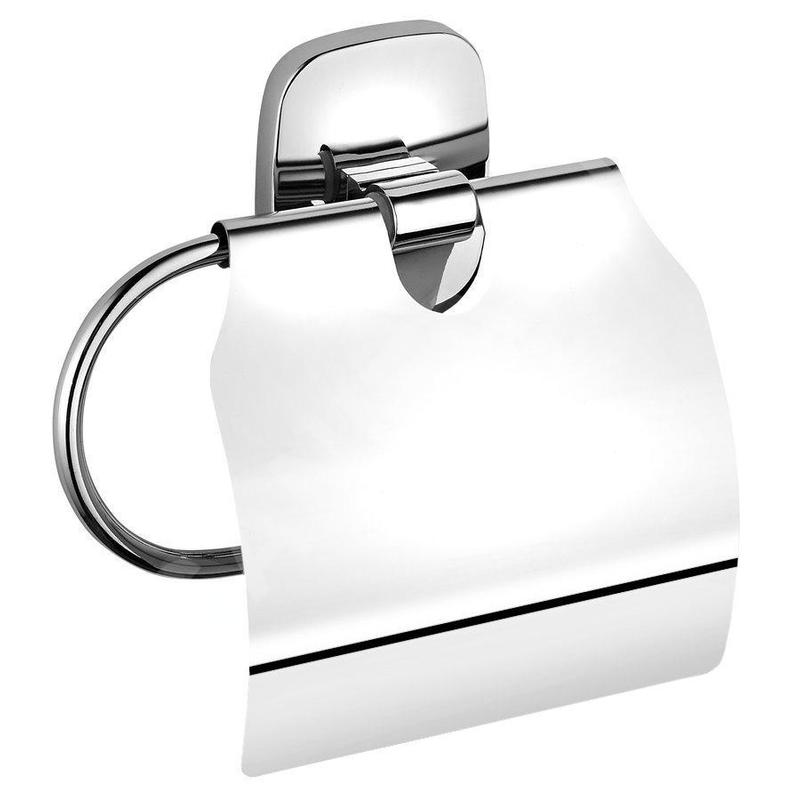 Aqualine Rumba - Porte-papier de toilette avec couvercle, chrome RB107