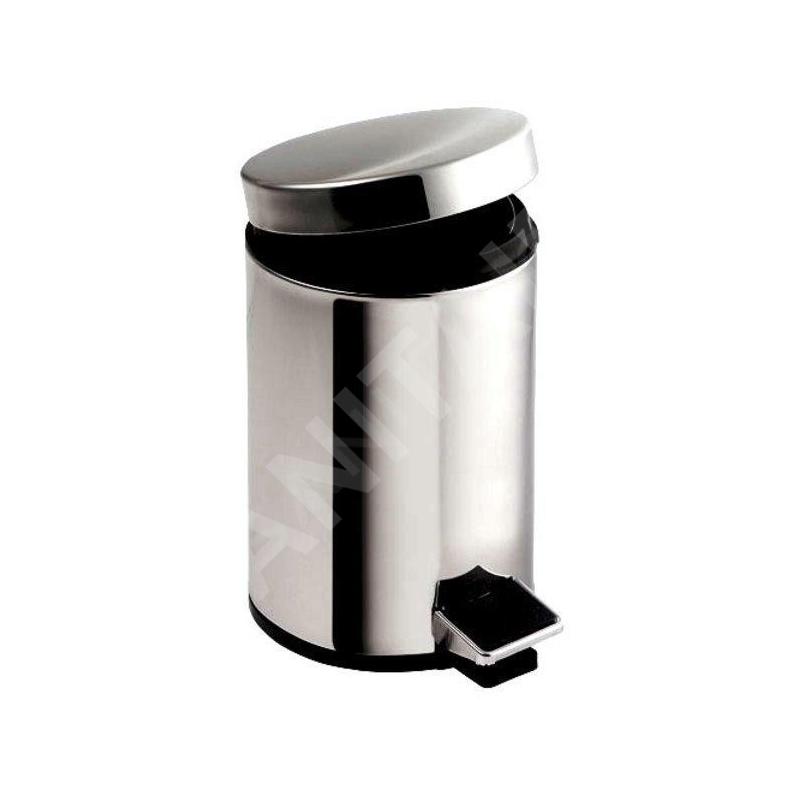 Aqualine Simple Line - Poubelle 5 L, acier inoxydable poli 27105