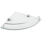 Aqualine Rumba - Tablette d'angle en verre 250x250 mm, chrome/verre clair RB115