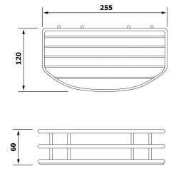 Aqualine Chrom Line - Tablette en fil métallique, chromée 37004