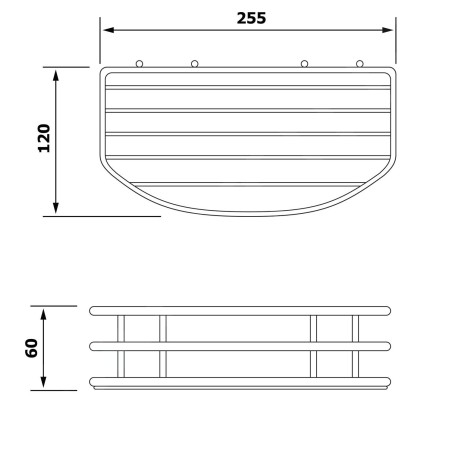 Aqualine Chrom Line - Tablette en fil métallique, chromée 37004