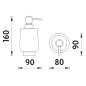Nimco Lada - Distributeur de savon sur pied, blanc/chrome 1031LA-26