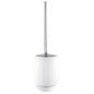 Nimco Lada - Brosse de toilette sur pied avec support, blanc/chrome 1094LA-26