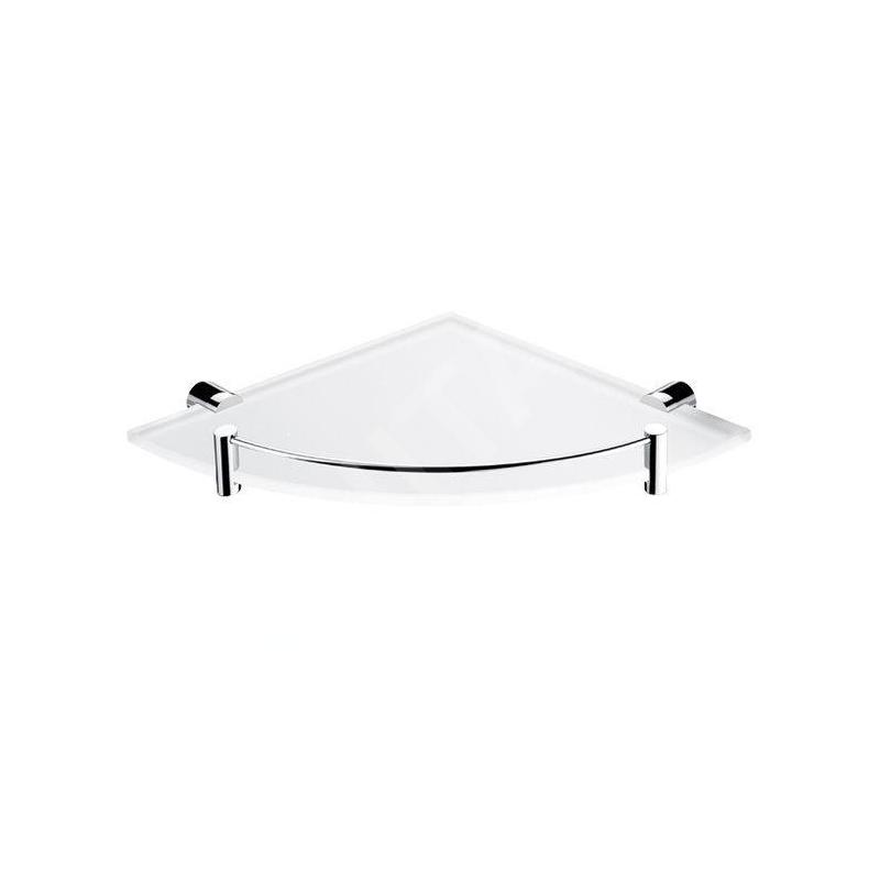 Nimco Bormo - Tablette d'angle, verre dépoli/chrome BR 11091RBX-26