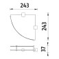 Nimco Bormo - Tablette d'angle, verre dépoli/chrome BR 11091RBX-26
