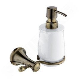 Nimco Lada - Distributeur de savon avec support, blanc/laiton LA 19031K-65