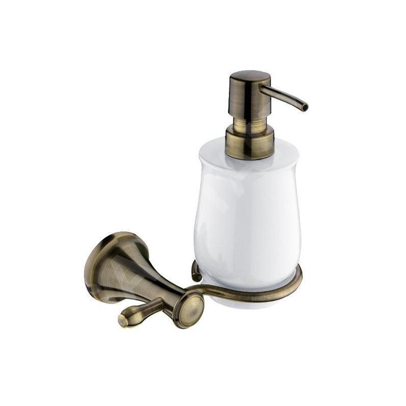 Nimco Lada - Distributeur de savon avec support, blanc/laiton LA 19031K-65