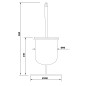 Aqualine Simple Line - Brosse WC à poser, chrome GA1304