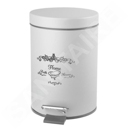 Aqualine Nicea - Poubelle 3 L, blanc 7500