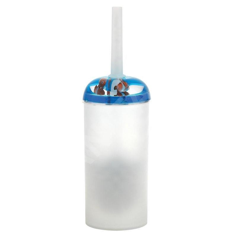 Aqualine Pyxis - Brosse de toilette Nemo pour debout, blanc/bleu PY3389