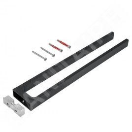 Keuco Edition 11 - Porte-serviettes double, longueur 450 mm, chrome noir 11118130000