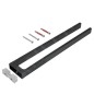 Keuco Edition 11 - Porte-serviettes double, longueur 450 mm, chrome noir 11118130000