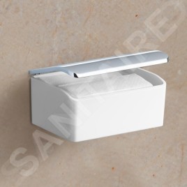 Keuco Elegance - Distributeur de lingettes humides, blanc/chrome 11667013000