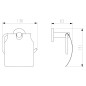 Sapho X-Round - Porte-papier toilette, chrome XR732
