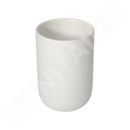 Sapho Chloé - Verre pour brosses à dents et dentifrice, à poser, blanc mat CH033