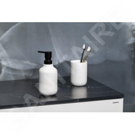 Sapho Chloé - Verre pour brosses à dents et dentifrice, à poser, blanc mat CH033