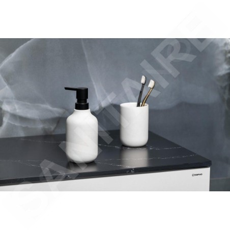 Sapho Chloé - Verre pour brosses à dents et dentifrice, à poser, blanc mat CH033