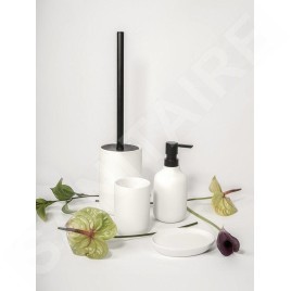 Sapho Chloé - Verre pour brosses à dents et dentifrice, à poser, blanc mat CH033