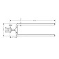 Axor Universal Circular - Porte-serviettes double, longueur 490 mm, chrome 42822000