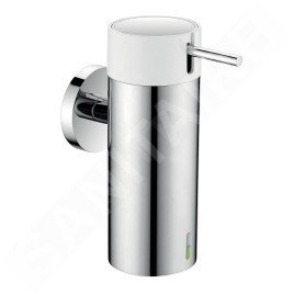 Novaservis Ferro Smile - Distributeur de savon avec support, acier inoxydable poli ASM34