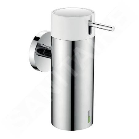 Novaservis Ferro Smile - Distributeur de savon avec support, acier inoxydable poli ASM34