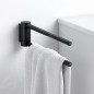 Keuco Plan - Porte-serviettes double, longueur 300 mm, noir mat 14919370000
