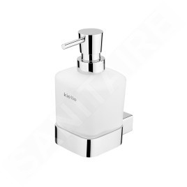 kielle Vega - Distributeur de savon avec support, verre mat / chrome 40118020